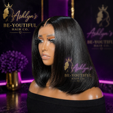 Vietnamese Super Double Drawn Bone Straight 13x6 Frontal Bob Wig with Human Hair Natural Black 250% Density For Black Women